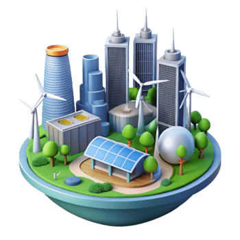 Sustainable City Green Energy, Eco-Friendly Urban Design png