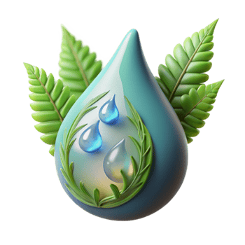 Pure Water, Natural Hydration, Eco-Friendly, 3D Render png