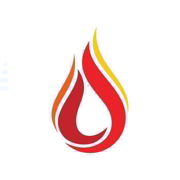 Swoosh Element Red Flame Logo Template Illustration Design. EPS 10. vector