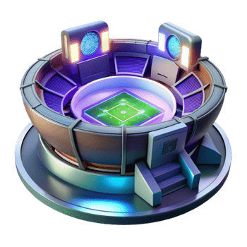 Futuristic Stadium 3D Model of a Miniature Arena png
