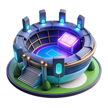 Futuristic Arena 3D Stadium Design png