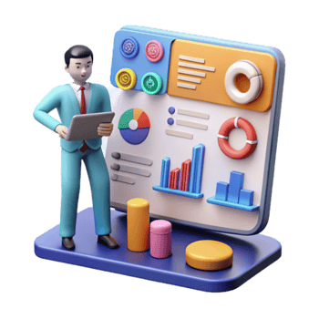 Data Analysis Dashboard Visualizing Business Performance png