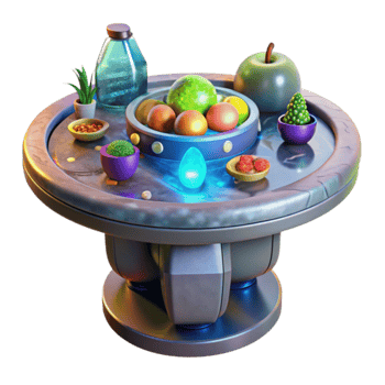 Enchanted Table Fantasy Fruit Glowing Orb png