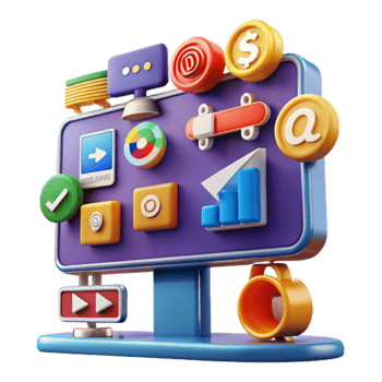Digital Marketing Icons Online Strategy Growth png