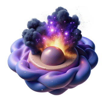 Cosmic Pearl 3D Render of Exploding Nebula png