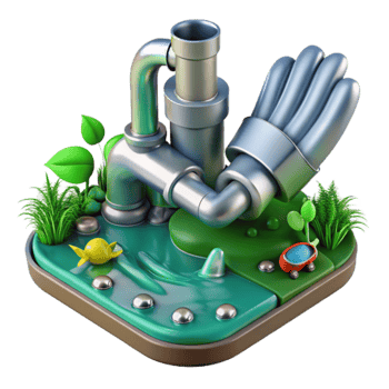 Sustainable Water Management A 3D Render png