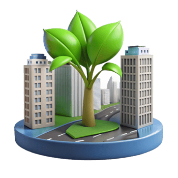 Urban Greening Sustainable Cityscapes Eco-Friendly Buildings png