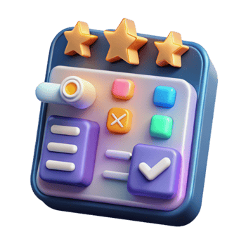 User Interface 3D App Review System Design png