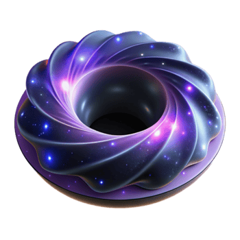 Cosmic Torus A 3D Render of a Glittering Nebula png