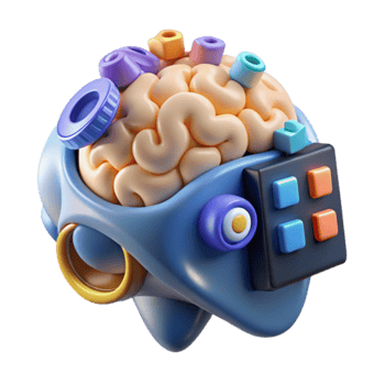 Cognitive Processing A 3D Brain Model with Interface png