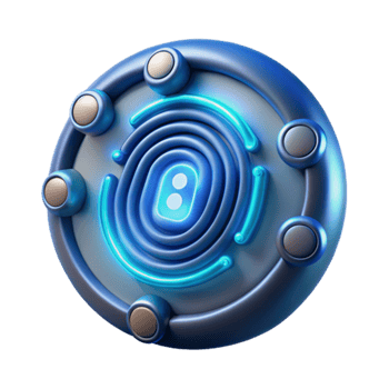 Futuristic Circular Technology with Neon Lights png