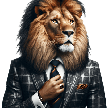 Lion Wearing Suit png