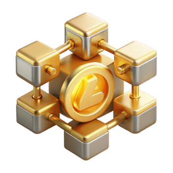 Gold Cube Network Decentralized System Visualization png