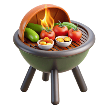 Grilling Vegetables and Citrus A Summer Cookout png