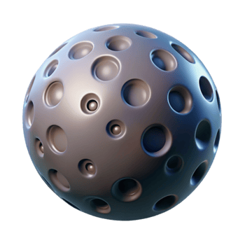 Abstract Sphere with Circular Indentations png