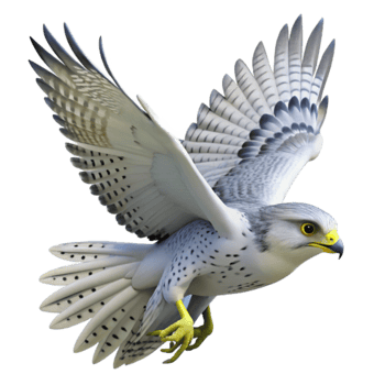 Gyrfalcon in Flight Majestic Wings, Avian Beauty png