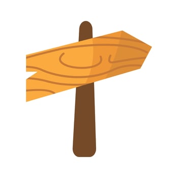 Wooden Board Cartoon Illustration vector