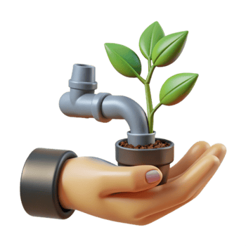 Nurturing Growth Water Conservation and Plant Life png