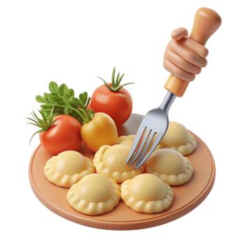 Delicious Ravioli with Tomatoes and Herbs png