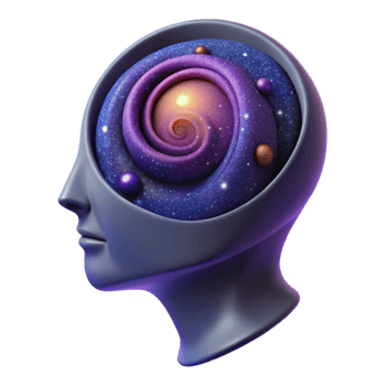 Cosmic Spiral Within A Visual Metaphor for the Mind png