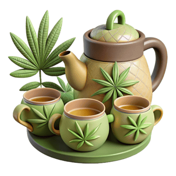Herbal Tea Set Relaxing Tea Time png