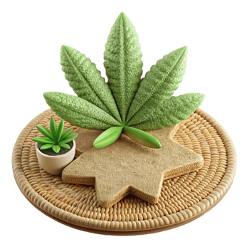 Serene Hemp Leaf Succulent Arrangement png