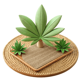 Zen Garden with Tropical Plant png