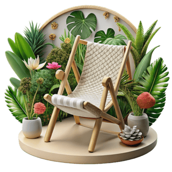 Relaxing Tropical Patio Deck Chair Oasis png