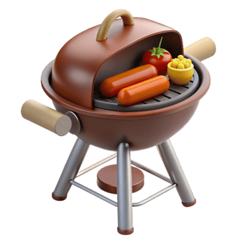 Summer Grill Sausages, Corn, and Tomato BBQ png