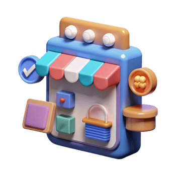 Mobile Online Store 3D Shopping App UI Design png