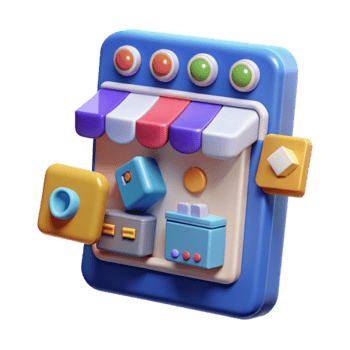 Mobile Store 3D App Icon Design png