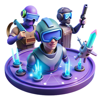 Virtual Reality Combat Futuristic Soldiers Interactive Gameplay png