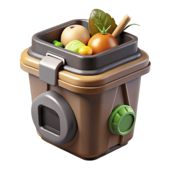 Fresh Produce Storage A 3D Model of a Composting Bin png