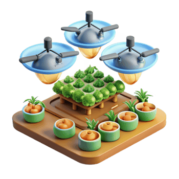 Indoor Vertical Farming System with Automated Lighting png