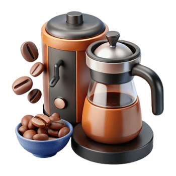 Coffee Maker Brewing Fresh Coffee at Home png