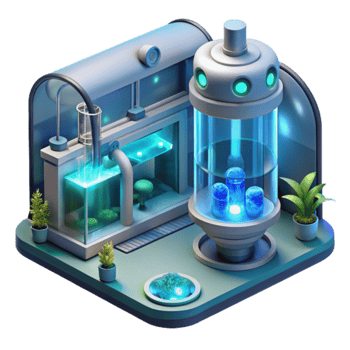 Futuristic Lab Advanced Bio-Engineering Research png