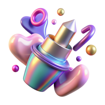 Iridescent Lip Product in Abstract Setting png