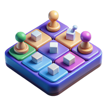 Abstract Puzzle Game Colorful Blocks and Pieces png