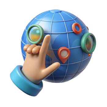 Global Exploration Interactive World Map with Location Pins png