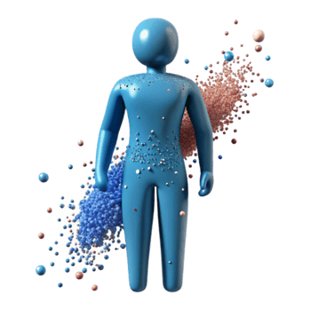 Microscopic Particles in Human Body A 3D Visualization png