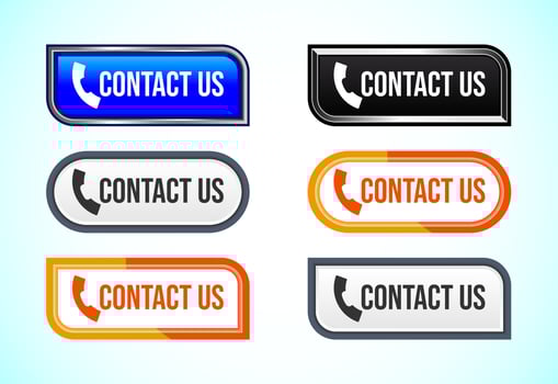 Contact us button design template vector