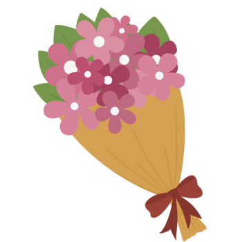 Pink Flowers Bouquet png