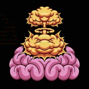 brain explosion illustration vector