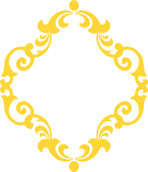 yellow luxurious frame png