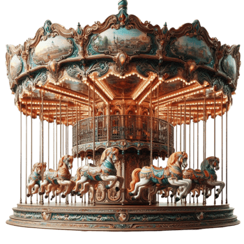 Vintage Carousel Ride png