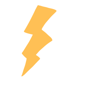 a lightning bolt icon on a transparent background png