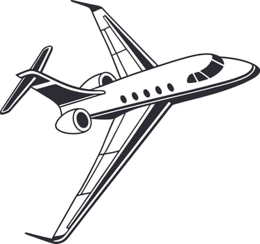 Airplane Silhouette Icon for Travel vector
