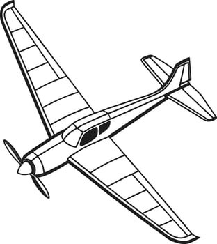 Vintage Airplane Silhouette Graphic vector