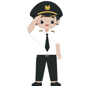 kid in pilot do salute png