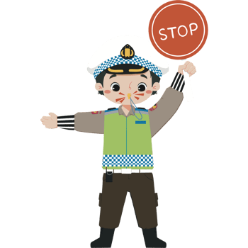 kid in traffic police tell to stop png